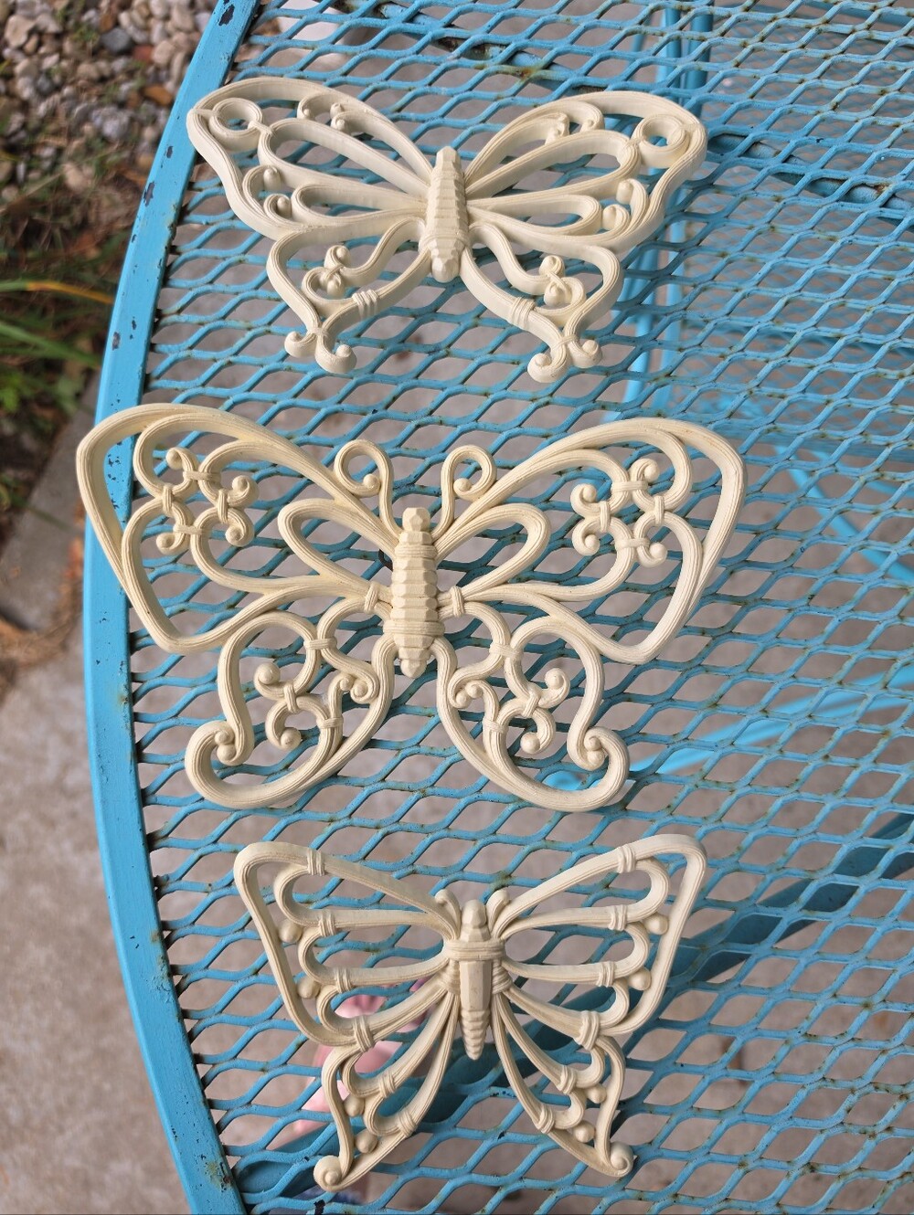 Vintage HOMCO Home Interiors Syroco Butterflies MCM Wall Decor Set of 3